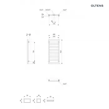 Oltens Benk grzejnik łazienkowy 91x40cm biały 55035000 + KOD RABATOWY + Wysyłka 0zł
